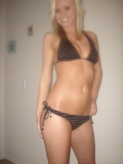 Slim blond girl in underwear 40/58