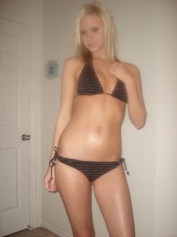 Slim blond girl in underwear 41/58