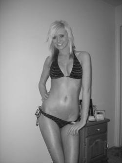 Slim blond girl in underwear 42/58