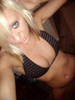 Slim blond girl in underwear 47/58