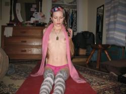 Rebecca does yoga with her dildo ! 41/46