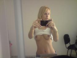Cute blonde dressed and undressed selfshot 8/24