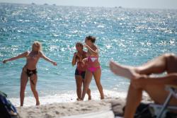 Three teen girls blend in on a nudist beach 3/14