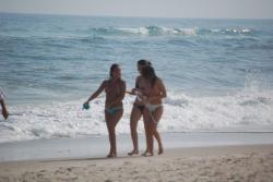 Three teen girls blend in on a nudist beach 12/14