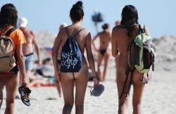 Three hot teens on the nudist beach 2 16/35