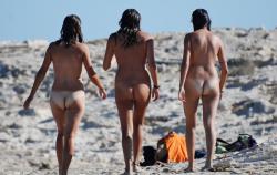 Three hot teens on the nudist beach 2 32/35