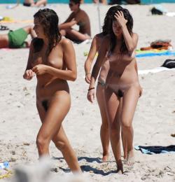 Three hot teens on the nudist beach 1 6/32