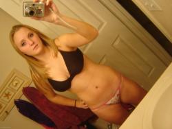 Selfshots - blonde show her naked body 17/43
