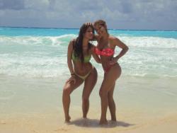 2 blonde latinas posing on the beach(67 pics)