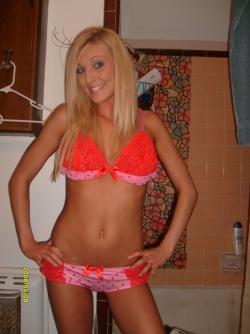 Pink blonde pose in sweat underwear 16/36