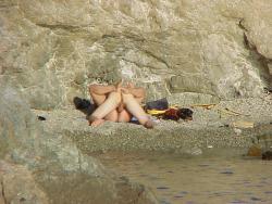 Couple caught fucking on a nudist beach 13/16