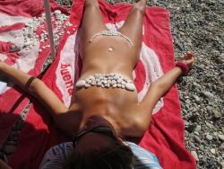 Cool bikini on nude beach 8/10