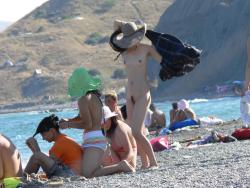 Beach flashing - nude in public beach - 13 59/59