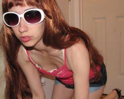 Steph - amateur teen in silky panties 7/139