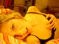 Selfshots - amateur teen in undewear on the bed 21/40