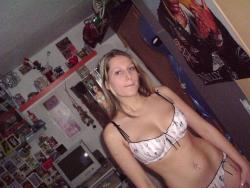 Blonde girlfriend shows her nice tits at home 71/104