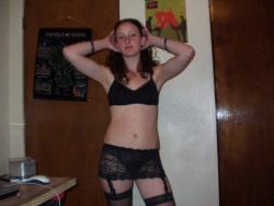 Laura - amateur teen in black lingerie 1/45