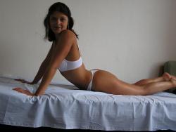 Brenda - amateur wife in white undies 9/12