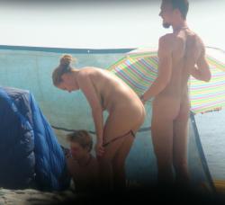 Trio of hot german teens naked on the beach 35/70