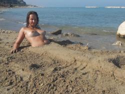 2 big tits sluts - private beach pics 6/46