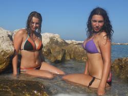 2 big tits sluts - private beach pics 36/46