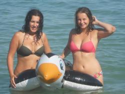 2 big tits sluts - private beach pics 44/46
