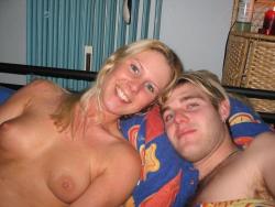 Blonde girl masturbating and sucking cock 56/65