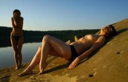 Two girls on the beach 1/12