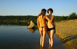 Two girls on the beach 6/12