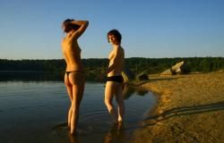 Two girls on the beach 5/12