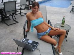 Melissa and her laptop 6/15