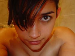 Selfshot hairy girl in bathroom 59/86