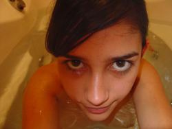 Selfshot hairy girl in bathroom 72/86