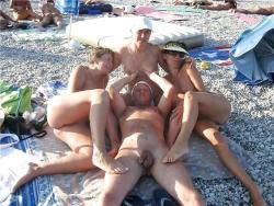 Naturist couples on beach 7/17