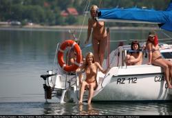 Naked girls sunbathing on the boat 19/23
