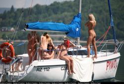 Naked girls sunbathing on the boat 22/23