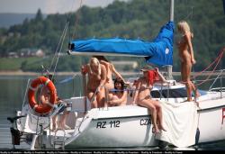 Naked girls sunbathing on the boat 23/23