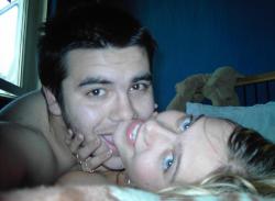 Cute hairy blonde posing with her  boyfriend 34/39