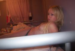 Selfshot blond in purple room 37/48