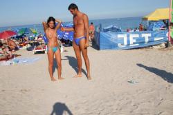 Topless girlfriend on the beach 7/20