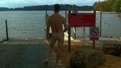 Amateur man at lake 3/8