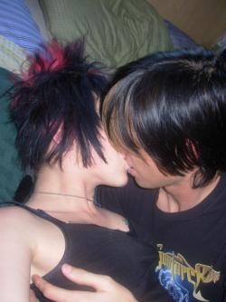 Kissing and fucking emo couple 6/72