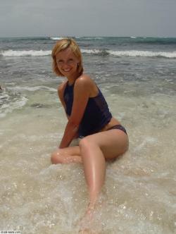 Blond nude on the beach 2/16