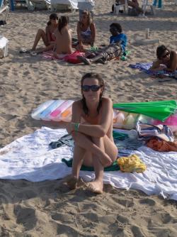 Nudist beach - slim girl 6/26