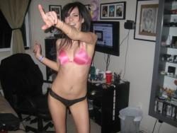 Nina - amateur in pink bra and black panties 2/23