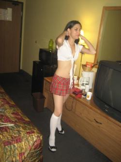 Amira - amateur gf in schoolgirl outfit(72 pics)