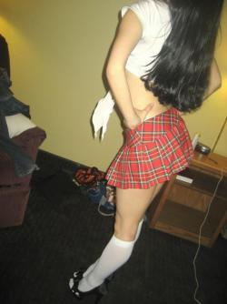 Amira - amateur gf in schoolgirl outfit 40/72