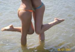 Curly nudist teen at lake 19/66