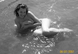 Curly nudist teen at lake 23/66