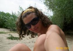 Curly nudist teen at lake 38/66